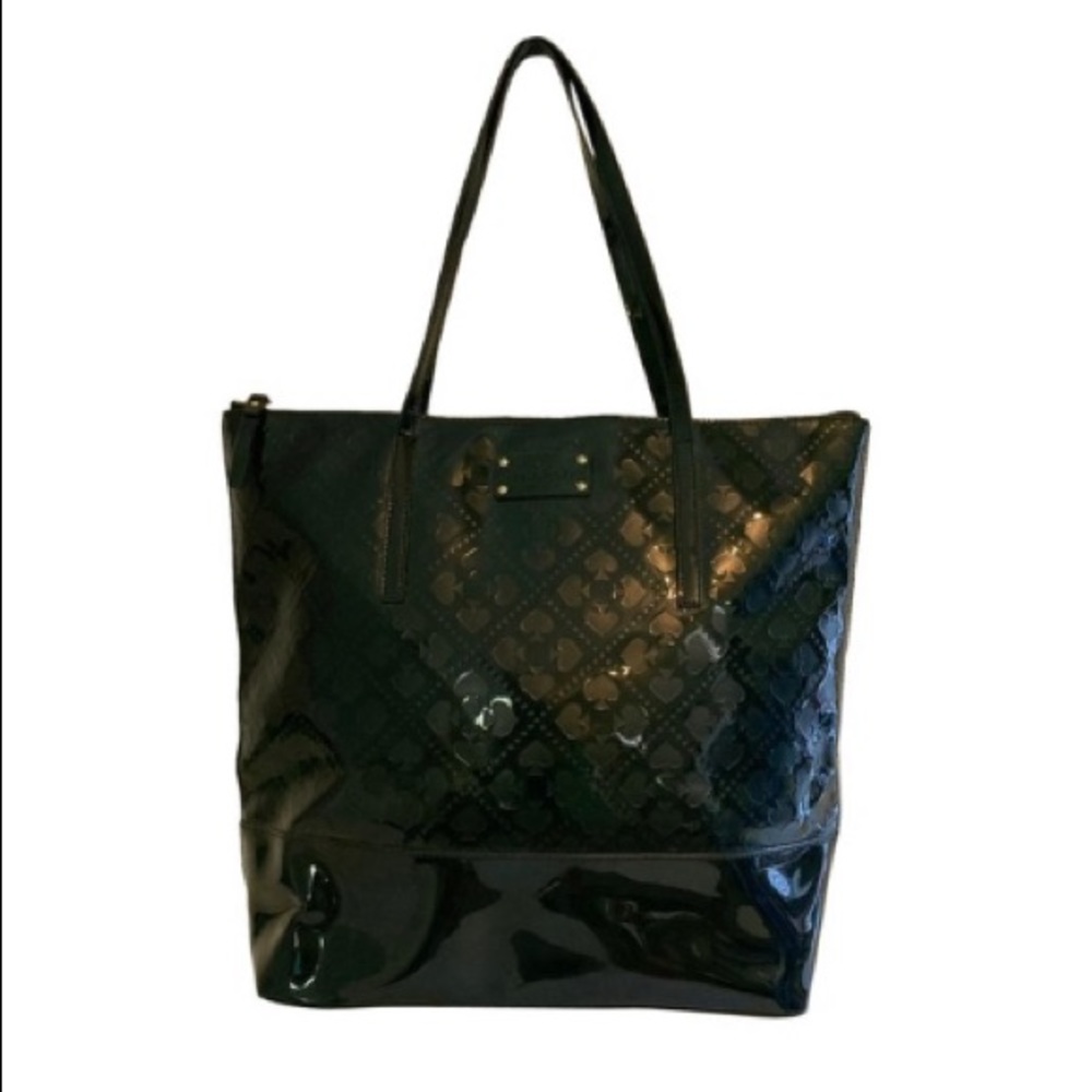 Kate Spade ♠️ Logo Embossed Patent Tote